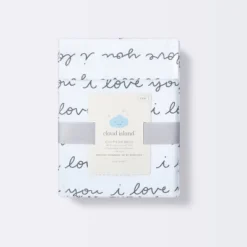 Fitted Crib Sheet I Love You - Cloud Island™ White/Gray -Cloud Island GUEST 0516f64c ca94 498c 9626 c025445bd9b7