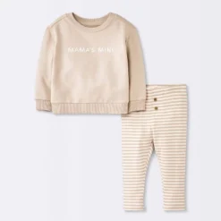 Baby Boys' 2pc Mama's Mini Embroidered Sweatshirt Set - Cloud Island™ Tan -Cloud Island GUEST 0908ab8b a5ef 4805 a872 f1921c8c68d0