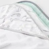 Baby 3pk Little Peanut Hooded Bath Towel - Cloud Island™ Mint Green