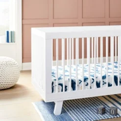 Fitted Jersey Crib Sheet Whales - Solid Blue - 2pk - Cloud Island™