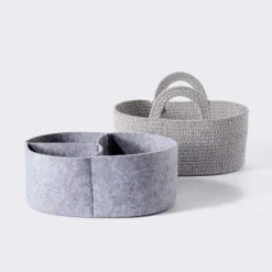 Coiled Rope Diaper Caddy With Dividers - Cloud Island™ -Cloud Island GUEST 0c786c67 ddb0 4750 8b88 6f038c1042ae