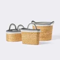 Wall Hanging Natural Woven Basket With Coiled Rope Handle - Cloud Island™ -Cloud Island GUEST 0faca6ec f5e5 4bf0 a922 a8ab83492620 1