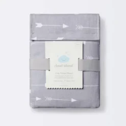 Fitted Crib Sheet Arrows - Cloud Island™ Gray -Cloud Island GUEST 15084078 4675 4519 8e5b f685fbc8f38b