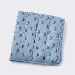 Rayon From Bamboo Jersey Quilted Blanket - Moons - Blue - Cloud Island™ -Cloud Island GUEST 16127b53 32ab 4c90 962a d6298d5d0535