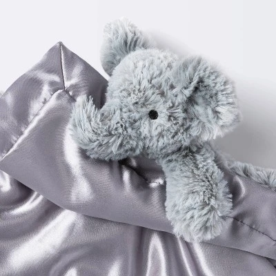 Elephant Small Security Blanket - Gray - Cloud Island™ 2 Elephant Small Security Blanket - Gray - Cloud Island™ - Image 2