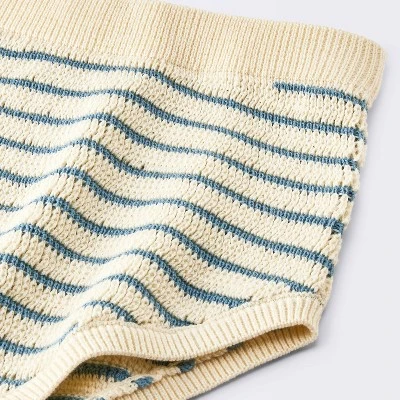 Baby Girls' 2pc Striped Peter Pan Collared Sweater Set - Cloud Island™ Blue 3 Baby Girls' 2pc Striped Peter Pan Collared Sweater Set - Cloud Island™ Blue - Image 3