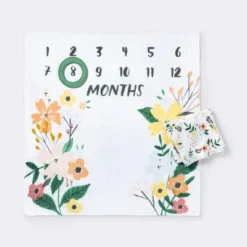 Muslin Blanket With Felt Frame Meadow - Cloud Island™ -Cloud Island GUEST 227406ef dff1 4a36 9d59 7fe641d4966a