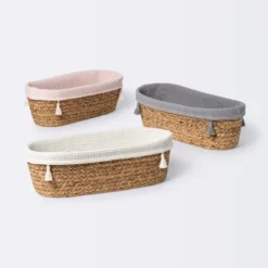 Natural Weave Oval Storage Bin With Waffle Weave Liner - Cloud Island™ -Cloud Island GUEST 290cd034 f4d7 4299 823d 2ffe34079b0e
