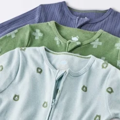 Baby Boys' 3pk Bears Tight Fit Sleep N' Play - Cloud Island™ Blue/Green -Cloud Island GUEST 2ebab2b9 742c 471f b4bb ab5acc49d8b3