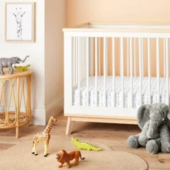 Fitted Crib Sheet I Love You - Cloud Island™ White/Gray