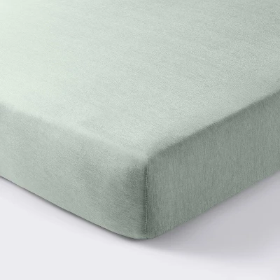 Polyester Rayon Fitted Crib Sheet - Green - Cloud Island™ 4 Polyester Rayon Fitted Crib Sheet - Green - Cloud Island™ - Image 4