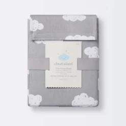 Crib Fitted Sheet Clouds - Cloud Island™ Gray -Cloud Island GUEST 34e857bd 9e49 4e3d 81ab a4485fed11d8