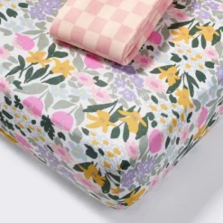 Fitted Jersey Crib Sheet - Painterly Floral - 2pk - Cloud Island™ -Cloud Island GUEST 35cad0bb 9e95 4668 96b7 9c68a2967746