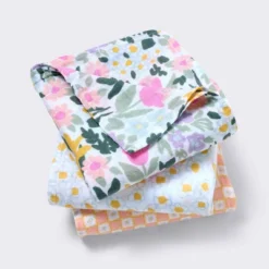 Muslin Swaddle Baby Blanket - Painterly Floral - 3pk - Cloud Island™ -Cloud Island GUEST 389bef48 bee3 4aed 9058 b6877ee187bd