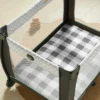 Fitted Playyard Jersey Sheet Gingham - Cloud Island™ - Gray - 2pk