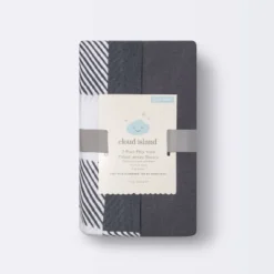 Fitted Playyard Jersey Sheet Gingham - Cloud Island™ - Gray - 2pk -Cloud Island GUEST 3b6f3140 518c 48ea ac7f a96c68d78b1a