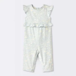 Baby Girls' Long Leg Floral Romper - Cloud Island™ Blue -Cloud Island GUEST 3c8b5624 8490 49a1 a680 d45fcf92e050