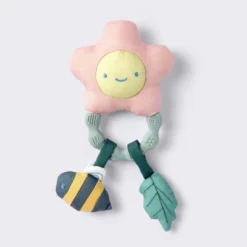 Handheld Plush Rattle Baby Toy - Flower - Cloud Island™ -Cloud Island GUEST 3e29dfa7 e62d 4d4a 9c8e e155e364988a