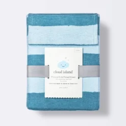 Flannel Fitted Crib Sheet - Blue Stripes - Cloud Island™ -Cloud Island GUEST 40ebcdb9 970e 4cb6 9eb1 5bfbe495ef99