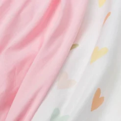 Fitted Playard Jersey Sheet - Cloud Island™ Hearts/Pink 2pk