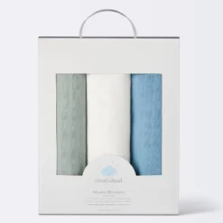 Muslin Swaddle Baby Blanket - Blue Neutrals - 3pk - Cloud Island™ -Cloud Island GUEST 42c58f7d 0c11 439b 93b4 04739621ee7d