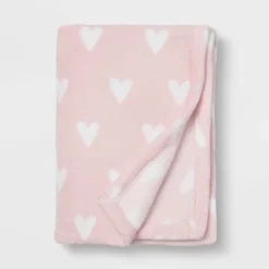 Toddler Bed Plush Blanket - Cloud Island™ Pink Heart -Cloud Island GUEST 4466e329 87cf 4b48 b43e 51d4923456c1
