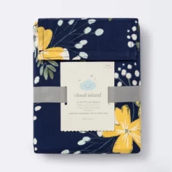 Fitted Crib Sheet Meadow - Cloud Island™ - Navy Floral -Cloud Island GUEST 480a66b1 e861 4bef a43e e138779263ef