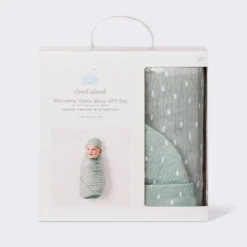 Hospital Muslin Swaddle And Hat Gift Set - 2ct - Green - Cloud Island™ -Cloud Island GUEST 50130afa 15b9 4bc0 b41c 5fb60e38e548