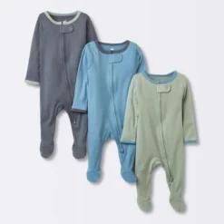 Baby Boys' 3pk Pandas Zip-Up Sleep N' Play - Cloud Island™ Heather Gray -Cloud Island GUEST 53f5456c 4986 4b7a a02b 068e89bb9406