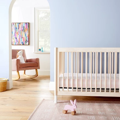 Polyester Rayon Fitted Crib Sheet - Pink Gingham - Cloud Island™ 1 Polyester Rayon Fitted Crib Sheet - Pink Gingham - Cloud Island™