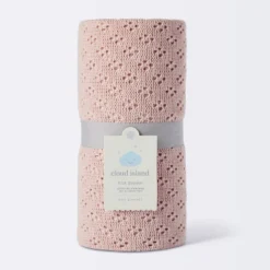 Seed Stitch Pointelle Baby Blanket - Dark Pink - Cloud Island™ -Cloud Island GUEST 56b500c1 747c 4882 b9cb 284ced4b3088