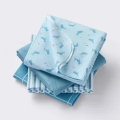 Flannel Baby Blanket - Whales - 4pk - Cloud Island™ -Cloud Island GUEST 576eee34 cbba 43f8 8cfd 5473bc628099