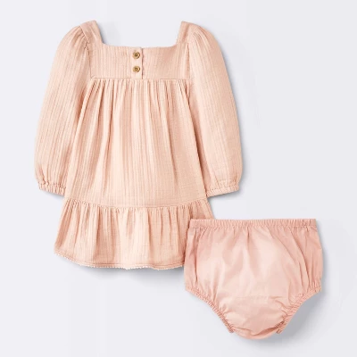 Baby Girls' Smocked Dress - Cloud Island™ Pink 1 Baby Girls' Smocked Dress - Cloud Island™ Pink