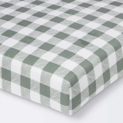 Fitted Crib Sheet - Cloud Island™ Green Gingham -Cloud Island GUEST 5bd2223d 6a5c 4e0e 862c 634f34f86d56