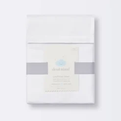 Fitted Crib Sheet Solid - Cloud Island™ White -Cloud Island GUEST 5c9f5f36 6b8b 447c a511 0b409962512a