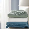 Muslin Swaddle Baby Blanket - Blue Neutrals - 3pk - Cloud Island™