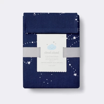 Fitted Crib Sheet Constellation - Cloud Island™ Navy 4 Fitted Crib Sheet Constellation - Cloud Island™ Navy - Image 4
