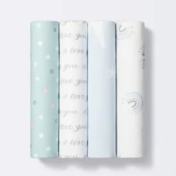 Flannel Baby Blankets I Love You To The Moon And Back - 4pk - Cloud Island™ -Cloud Island GUEST 5fc5e2d3 1504 482d 8e0f 820ecd6de737