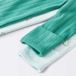 Baby Boys' 2pk Cozy Wide Ribbed Animals Sleep N' Play - Cloud Island™ Blue -Cloud Island GUEST 60e604d6 0867 4d99 8d16 0f40a3f644d0