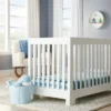 Flannel Fitted Crib Sheet - Blue Stripes - Cloud Island™