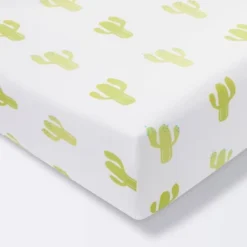 Fitted Crib Sheet Cactus - Cloud Island™ - White -Cloud Island GUEST 6634c953 f353 4c6a aa0f 148b29c90493