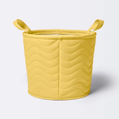 Quilted Fabric Medium Round Storage Basket - Cloud Island™ 5 Quilted Fabric Medium Round Storage Basket - Cloud Island™ - Image 5