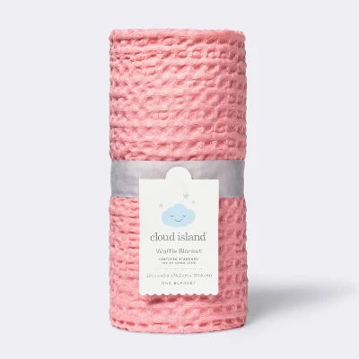 Waffle Blanket - Cloud Island™ Coral 3 Waffle Blanket - Cloud Island™ Coral - Image 3