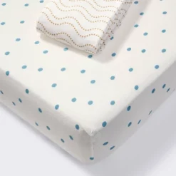 Fitted Jersey Crib Sheet - Dots & Squiggles - 2pk - Cloud Island™ -Cloud Island GUEST 6c6f9f09 85d4 48f2 8220 68b094ebe349