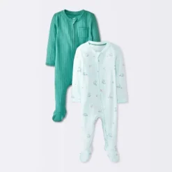 Baby Boys' 2pk Cozy Wide Ribbed Animals Sleep N' Play - Cloud Island™ Blue -Cloud Island GUEST 6df9f6ca 37cb 46f7 97fd cad6e17ce3e8