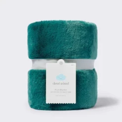 Solid Satin Edge Plush Baby Blanket - Green - Cloud Island™ -Cloud Island GUEST 6eb28f41 93ad 4c5e 9d89 5f30394abb3d