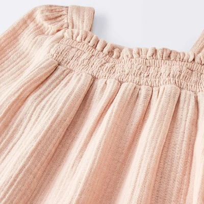 Baby Girls' Smocked Dress - Cloud Island™ Pink 2 Baby Girls' Smocked Dress - Cloud Island™ Pink - Image 2