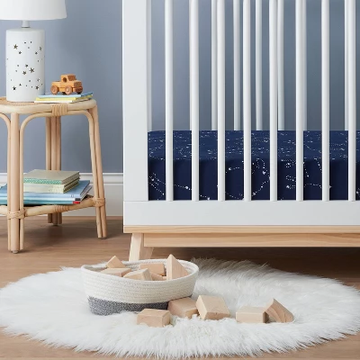 Fitted Crib Sheet Constellation - Cloud Island™ Navy 1 Fitted Crib Sheet Constellation - Cloud Island™ Navy