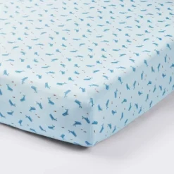 Cotton Fitted Crib Sheet - Whales - Cloud Island™ -Cloud Island GUEST 747fecfc 34e5 4675 9934 4f32a2c97a48
