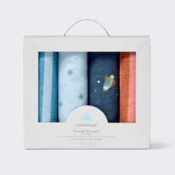 Flannel Baby Blankets - Space - 4pk - Cloud Island™ -Cloud Island GUEST 7547f8e1 3aea 4c84 bdbd 59077595cb76